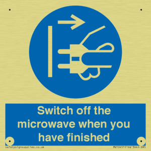 Switch off the microwave when you have finished